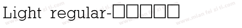 Light regular字体转换